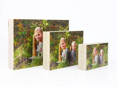 Fotoblock aus holz