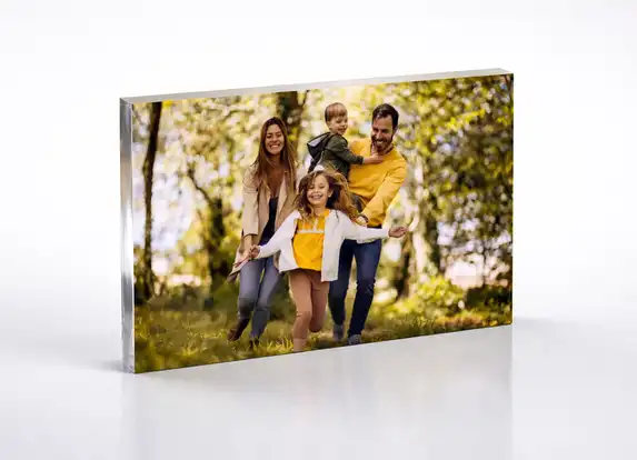 Familienfoto in Acrylblock