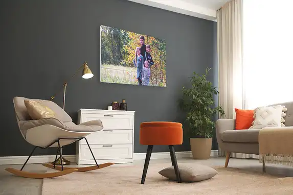 Foto auf Fichtenholz, schön in jedem Interieur.