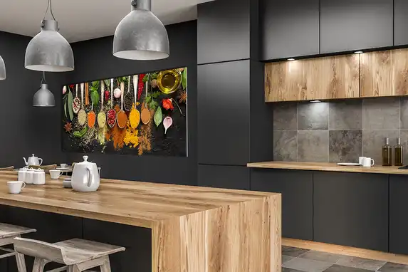 Farbenfroher Druck auf Forex, Fotogeschenk in Museumsqualität.