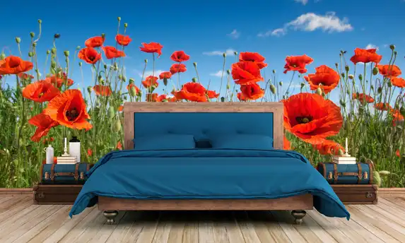 Fototapete mit Blumen in allen Formen und Größen.