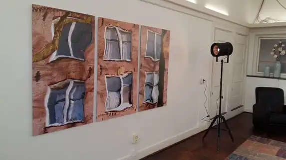 Spiegelbild im Amsterdamer Kanal auf Dibond, Fotos Jolanda Mulder.