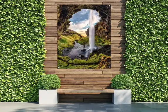 Durch Ringe in den Ecken ist auch eine straffe Befestigung der Gartentücher möglich.