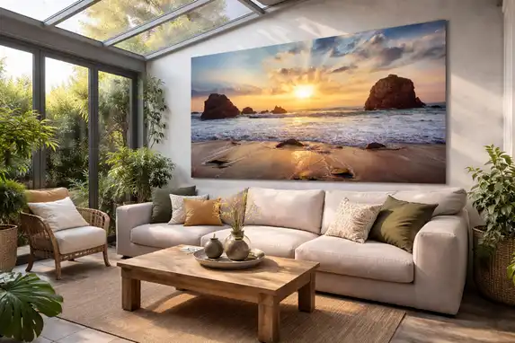 Großformatiges Foto auf Aluminium mit Glanzlackierung