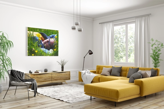 Ein Foto auf Sperrholz passt in jedes Interieur.
