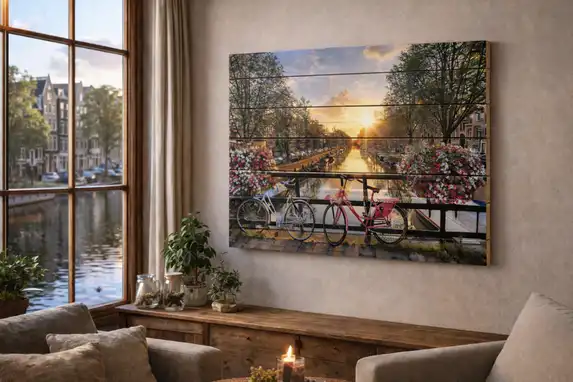 Auf Ayous-Holz gedruckte Fotos sind immer astfrei.