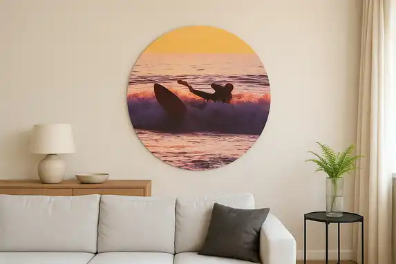 Foto auf Aluminium-Wandkreis – wählen Sie ein quadratisches Format und anschließend die gewünschte Form!