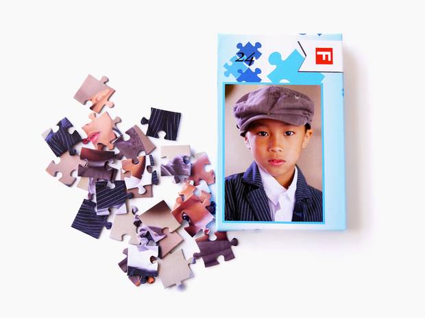 Fotopuzzel met 24 puzzelstukjes en luxe doos