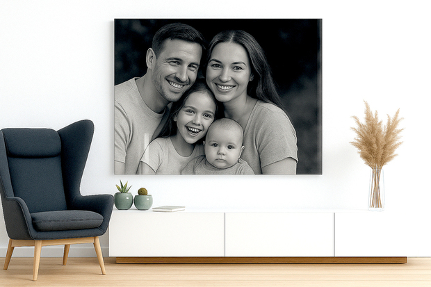 Gezinsfoto op plexiglas