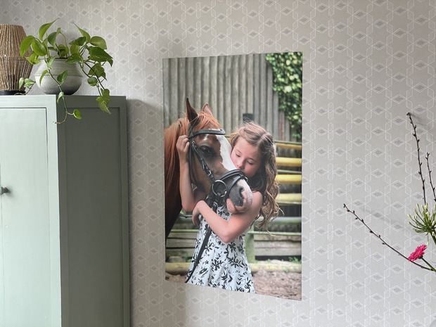 Poster paard met kind slaapkamer