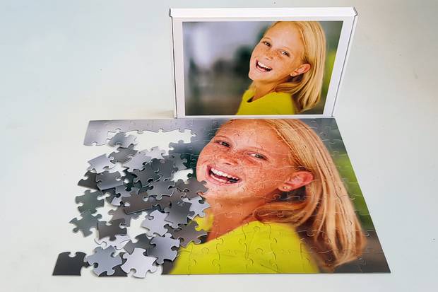 Puzzel 120 stukjes met bedrukte doos